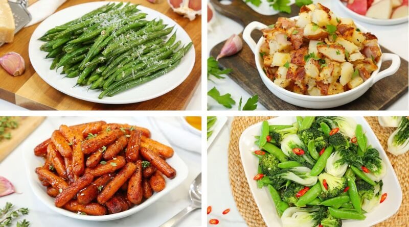 4 Healthy Side Dishes | Easy + Delicious Weeknight Dinner Recipes