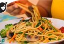 Stir-Fried Vegetable Spaghetti Recipe (vegetarian / vegan recipe)