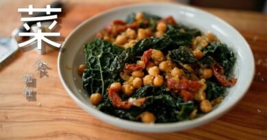 A Vegan recipe: Chickpea Curry with Cavolo Nero and Kale