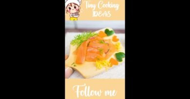 Breakfast With Smoked Salmon #Shorts #TinyCookingIdeas # Miniature Cooking