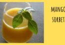 Mango Sorbet. Homemade mango sorbet recipe. Vegan desert