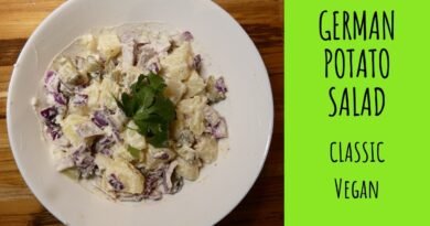 Classic German POTATO SALAD./EASY, VEGAN, HEALTHY, RECIPE for potato salad. Deli style.