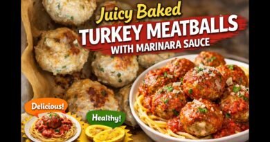 Healthy Juicy Oven-Baked Turkey Meatballs | Quick Weeknight Dinner Idea