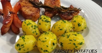 Buttered Parsley Potatoes & tender Pork Loins ( Quick Lunch / Dinner Ideas)