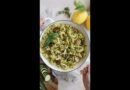 Veggie Pesto Pasta in a Le Creuset Braiser