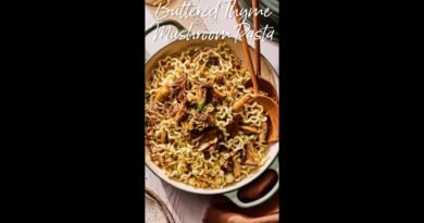 Thyme Butter Mushroom Pasta with Crispy Breadcrumbs, by What’s Gaby Cooking