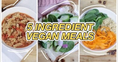 VEGAN FOR BEGINNERS: 3 simple 5 ingredient vegan recipes to make in under 10 minutes {meal plan}