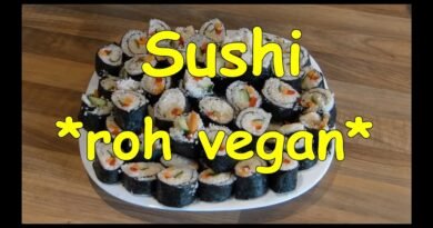 Rezept: Rohkost Sushi ohne Reis vegan – Blumenkohl Sushi low carb
