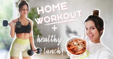 FULL BODY WORKOUT AT HOME + EASY, HEALTHY LUNCH IDEAS! | ASHLEY GAITA 2021