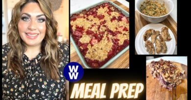 WW MEAL PREP FOR WEIGHT LOSS -STRAWBERRY CRISP- BAKED OATMEAL -ORZO PASTA W/CHICKEN- WEIGHT WATCHERS